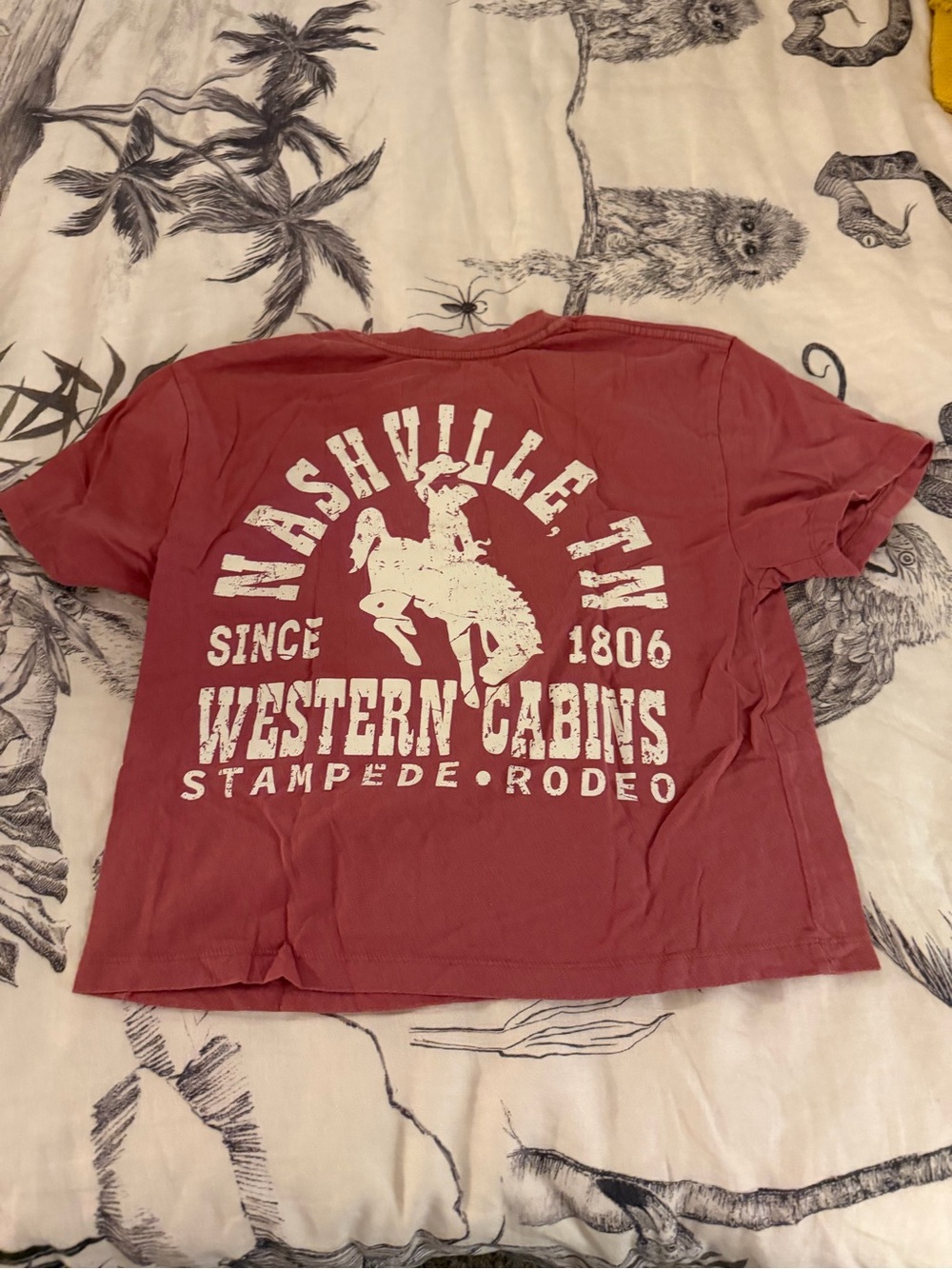 Nashville Western Cabins Rodeo Graphic Tee - Red